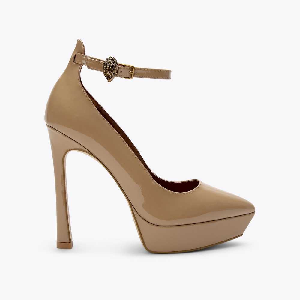 Brown Kurt Geiger Shoreditch Platform Court Women's Heels | UAE-64297809
