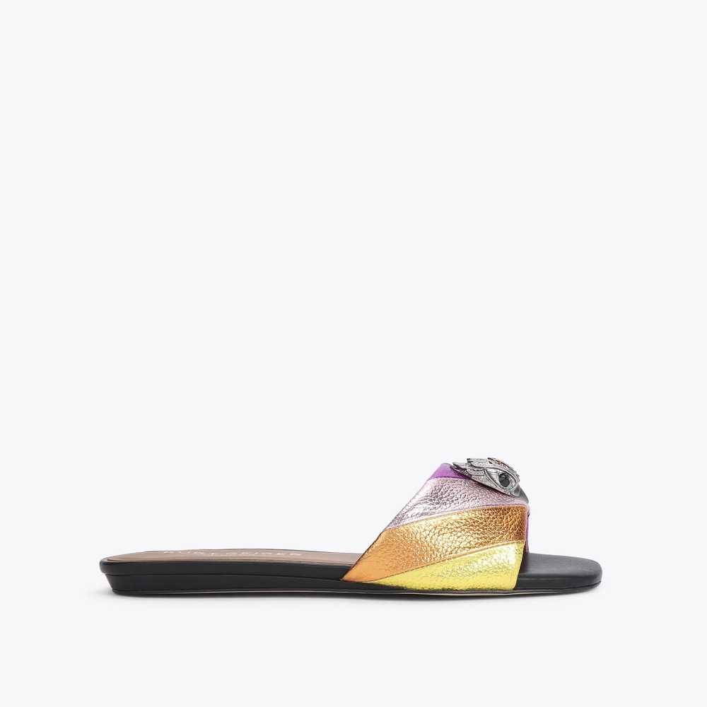 Multicolor Kurt Geiger Kensington Women's Flat Sandals | UAE-60934289