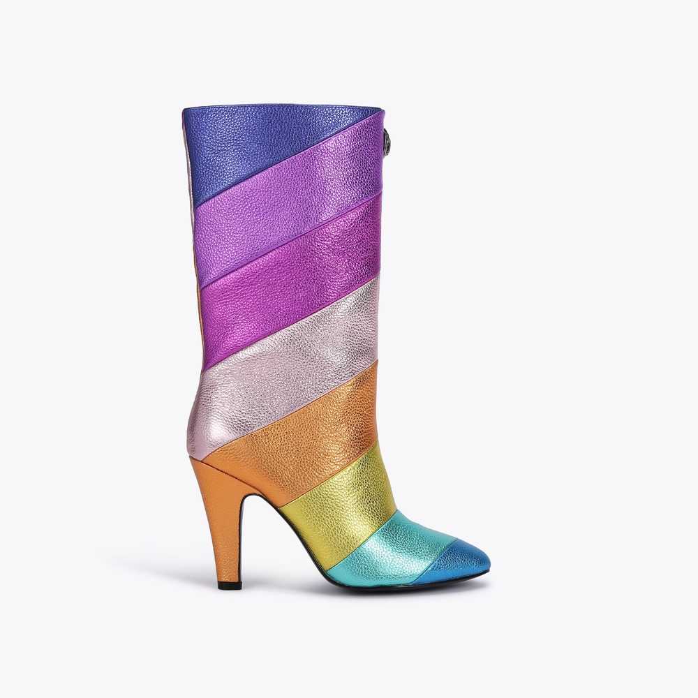 Multicolor Kurt Geiger Rainbow Kensington Boot Women's Ankle Boots | UAE-95321649