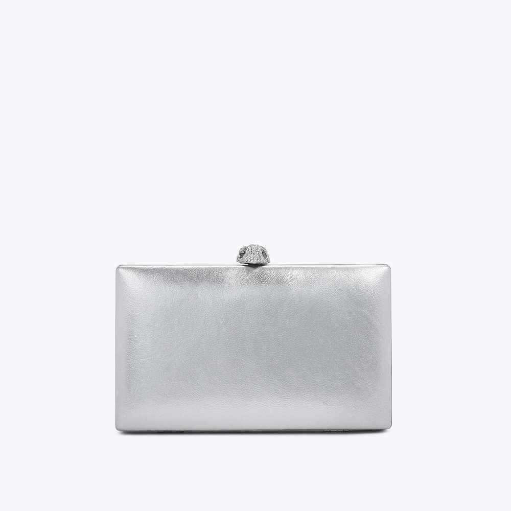 Silver Kurt Geiger Kensington Women's Clutch Bag | UAE-16023979